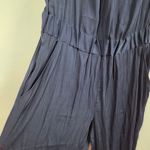 Lilly Pulitzer Women Emiko Strapless Jumpsuit Size XS Pockets In True Navy - Picture 3 of 7